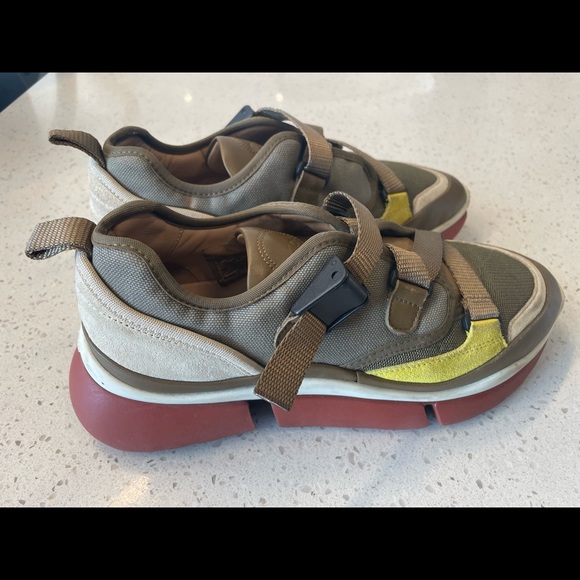 Chloe Sonnie olive green sneakers 38 8 - Picture 4 of 8